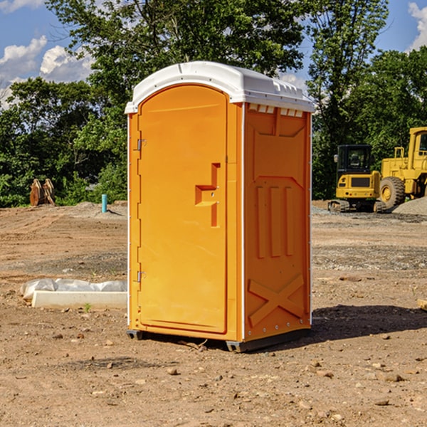 can i customize the exterior of the porta potties with my event logo or branding in Talmo GA